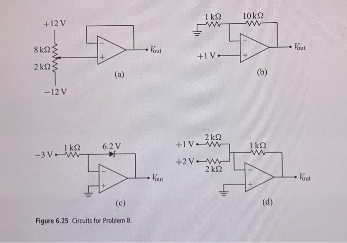 Solved 8. Determine the output voltage for each circuit in | Chegg.com