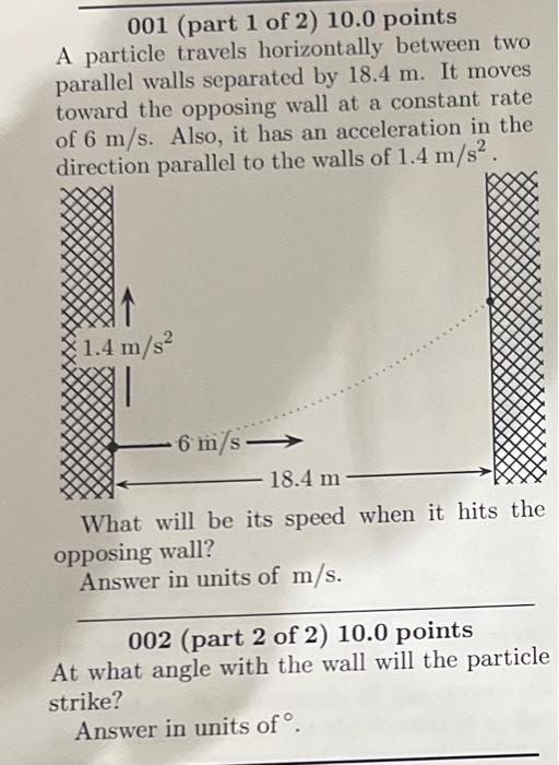 Solved 001 (part 1 Of 2) 10.0 Points A Particle Travels | Chegg.com ...