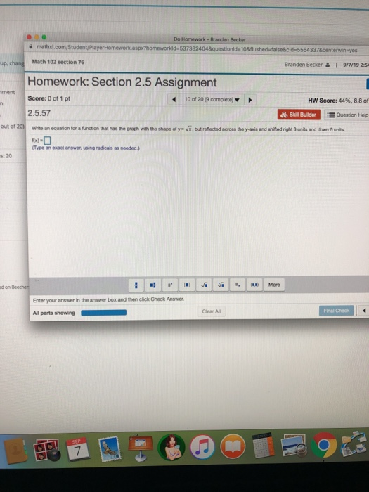 Solved Do Homework - Branden Becker | Chegg.com