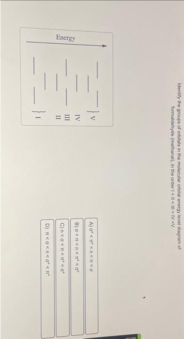 Solved Identify the groups of orbitals in the molecular | Chegg.com