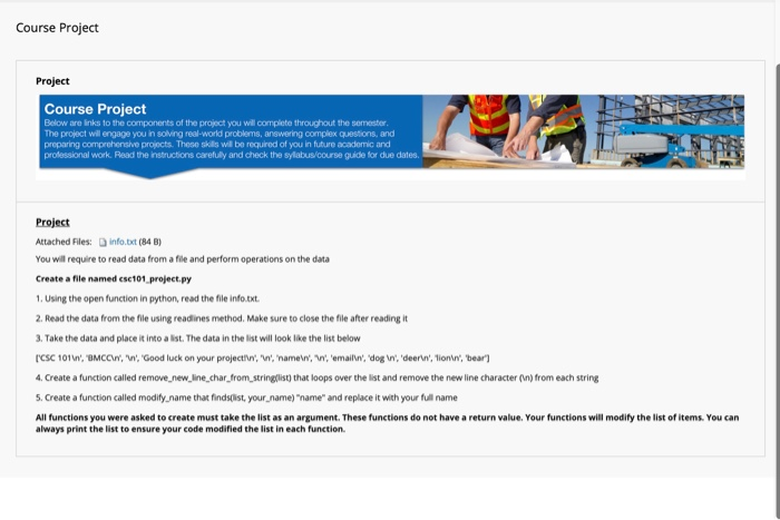 Solved Course Project Project Course Project Below are links | Chegg.com
