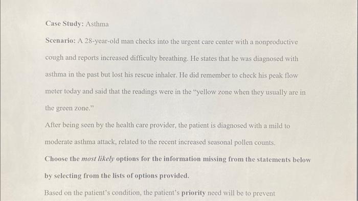 case study 28 asthma