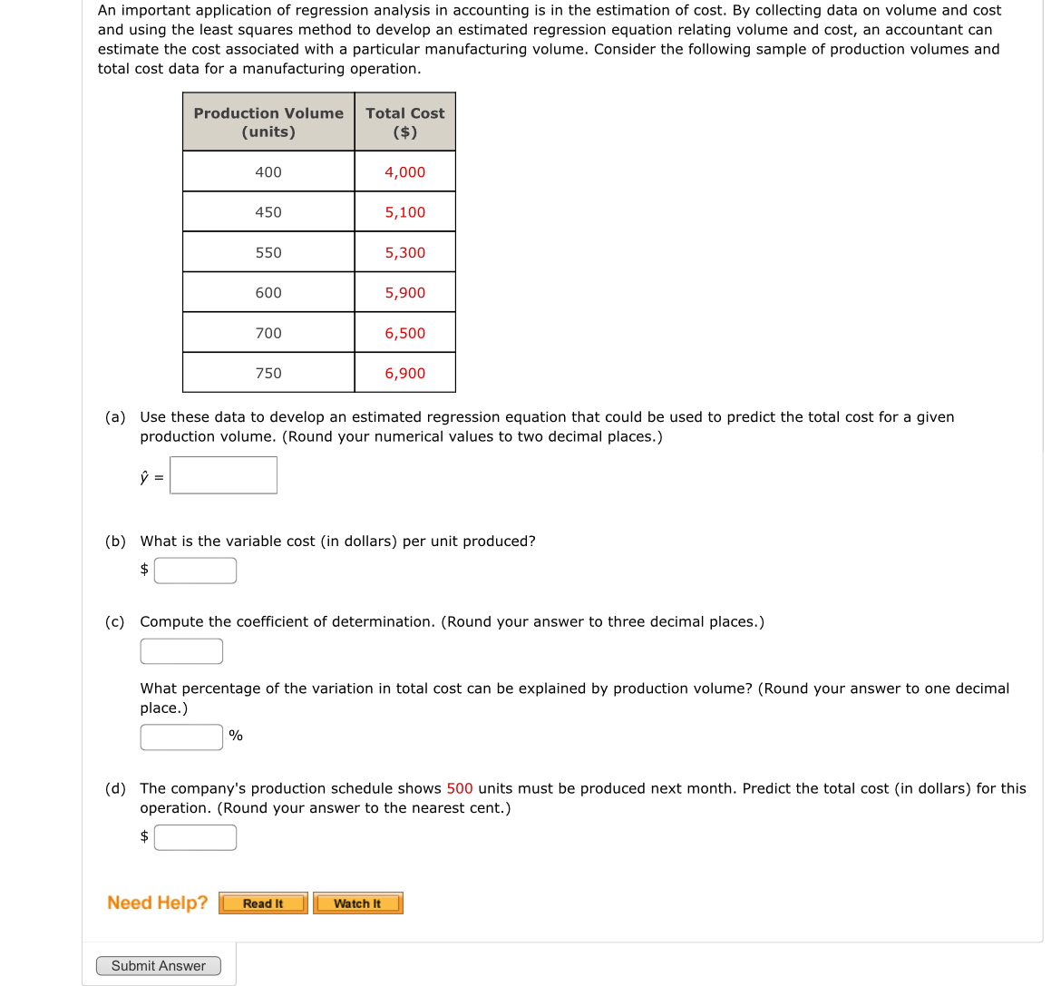 Solved An important application of regression analysis in | Chegg.com