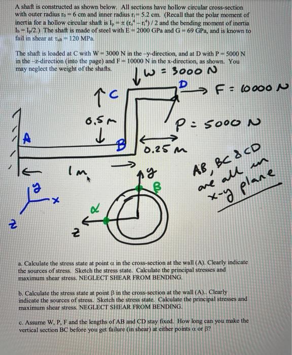 Solved A Shaft Is Constructed As Shown Below All Section Chegg Com