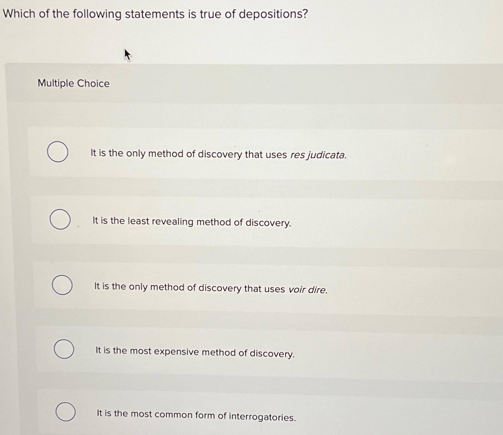 Solved Which of the following statements is true of | Chegg.com