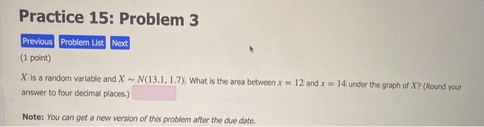 Solved Practice 15: Problem 3 Previous Problem List Next (1 | Chegg.com