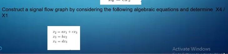 Solved Construct A Signal Flow Graph By Considering The | Chegg.com