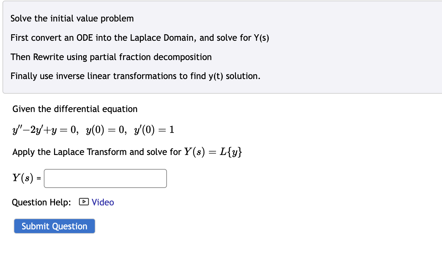 Solved Solve the initial value problemFirst convert an ODE | Chegg.com