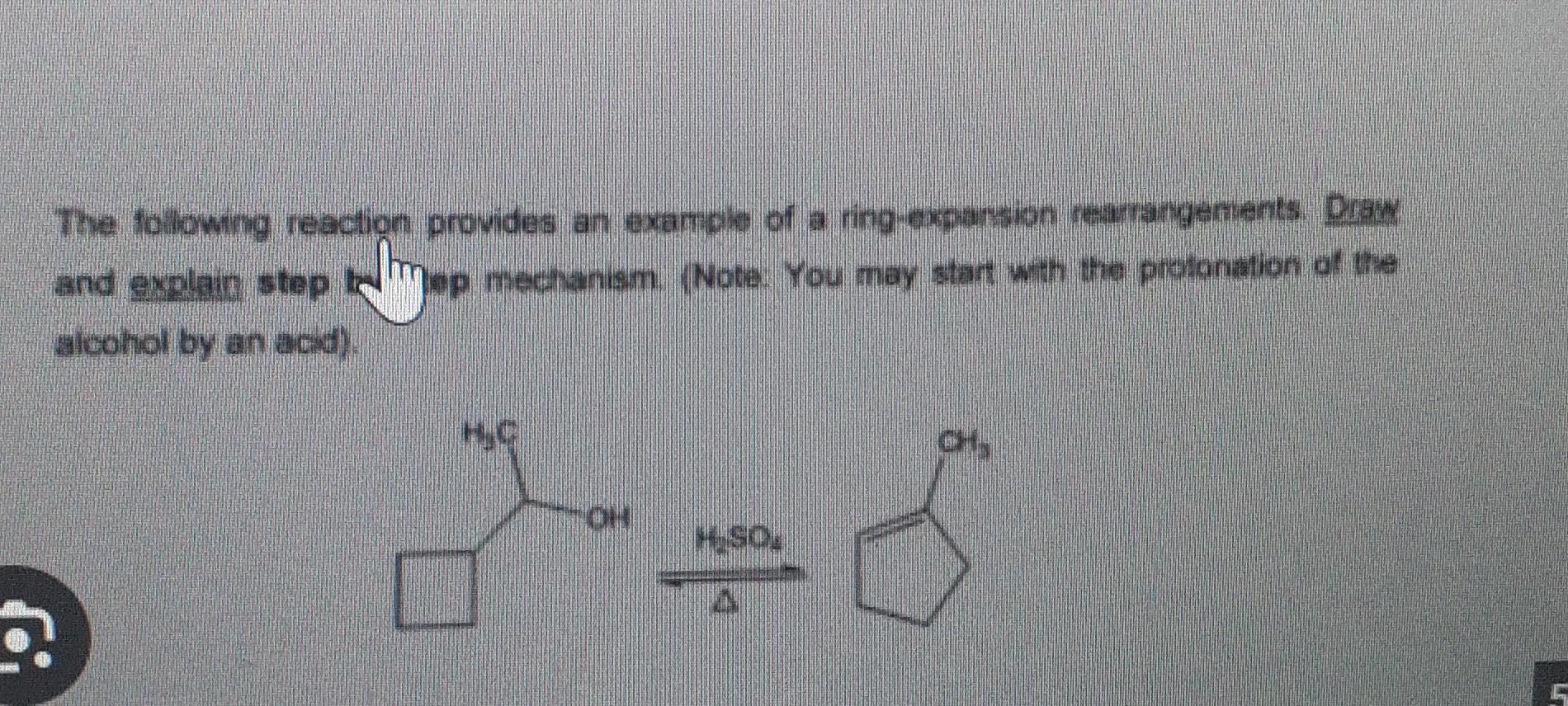 Why isn't ring expansion possible here? : r/OrganicChemistry
