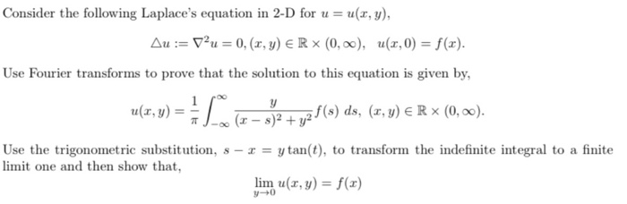 Solved Consider the following Laplace's equation in 2-D for | Chegg.com