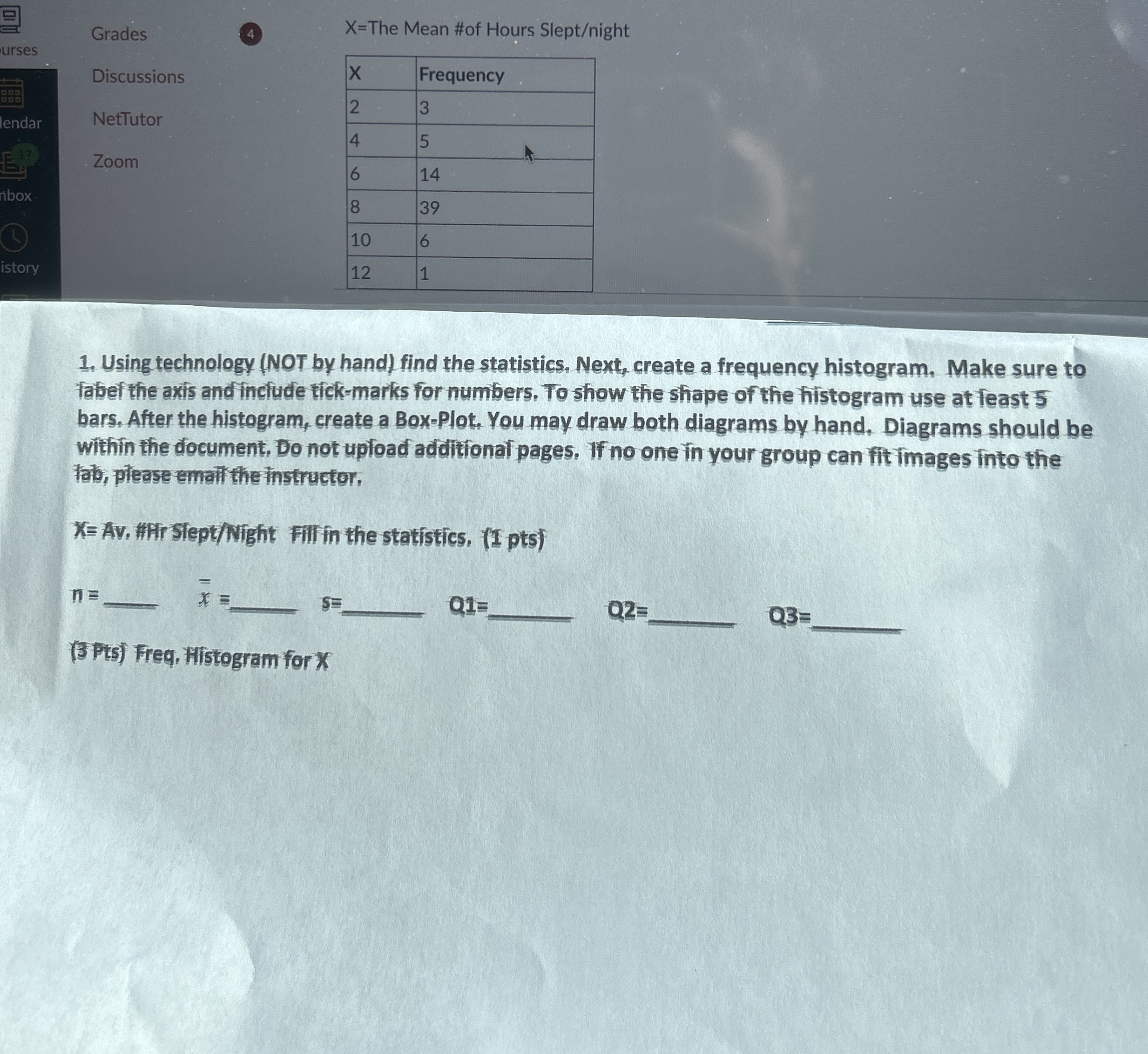 Solved Grades(4) x= ﻿The Mean of Hours