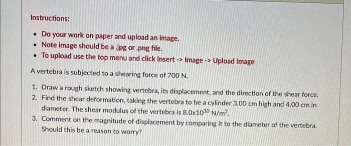 Solved Instructions: - Do your work on paper and upload an | Chegg.com