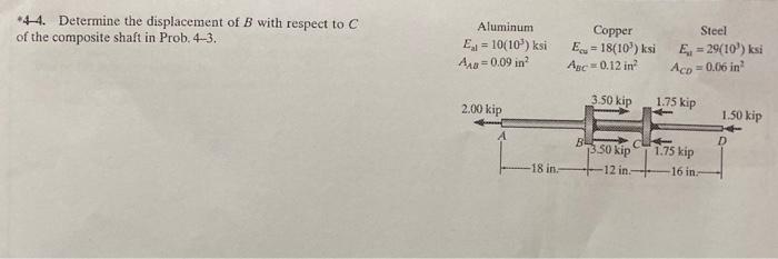 Solved *44. Determine The Displacement Of B With Respect To | Chegg.com