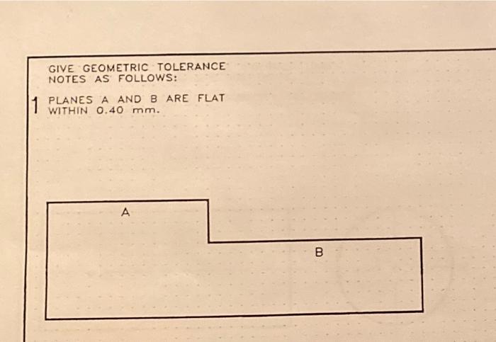 Solved GIVE GEOMETRIC TOLERANCE NOTES AS FOLLOWS: 1 PLANES A | Chegg.com