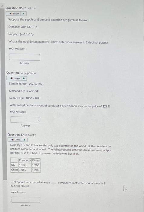 Solved Supply: Qse 8+1∘p What's the equilibrium quantity? | Chegg.com