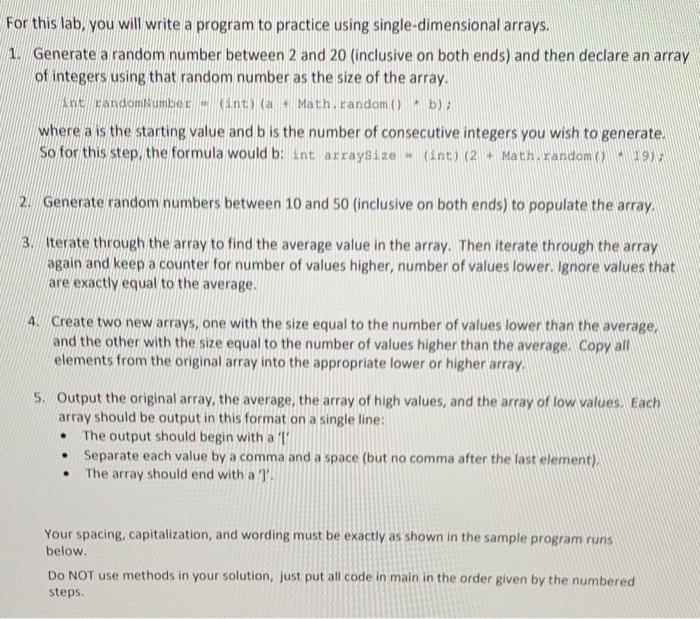 Solved For this lab, you will write a program to practice | Chegg.com