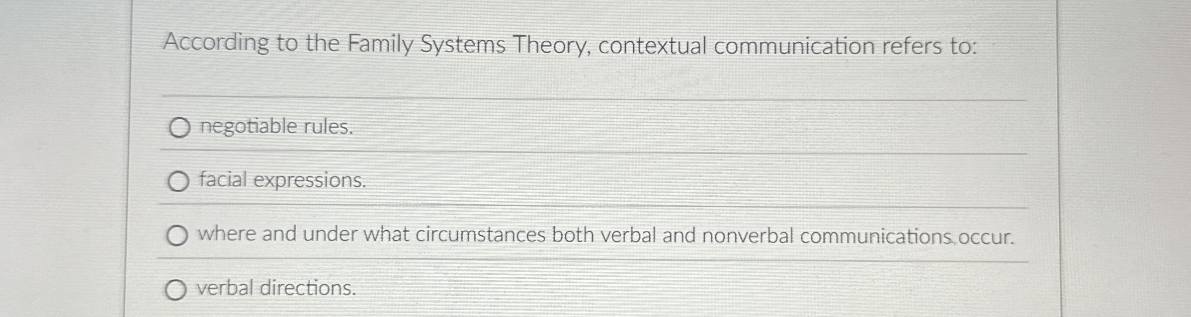 Solved According to the Family Systems Theory, contextual | Chegg.com