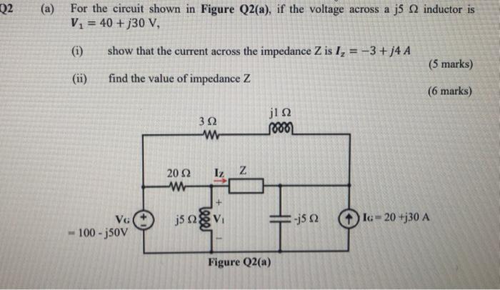 Solved Q2 (a) For the circuit shown in Figure Q2(a), if the | Chegg.com