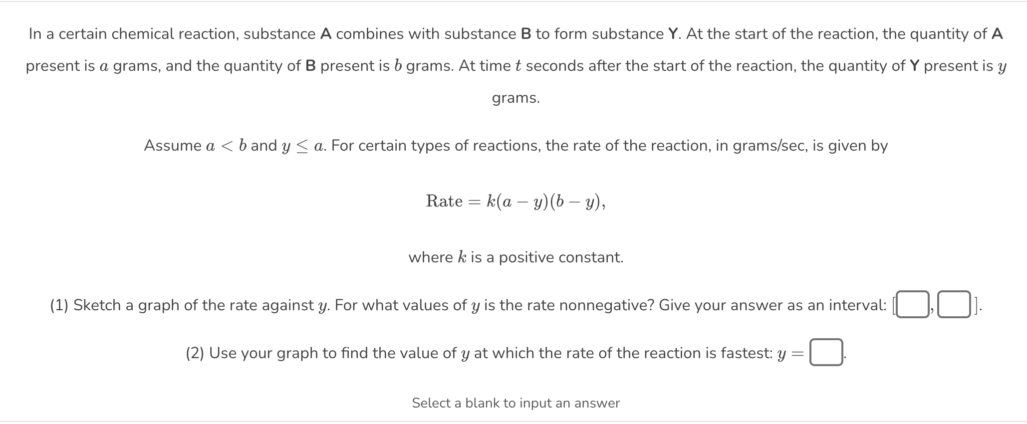 Solved In A Certain Chemical Reaction, Substance A Combines | Chegg.com