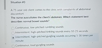 Solved Situation #3A 75 -year-old client comes to the clinic | Chegg.com
