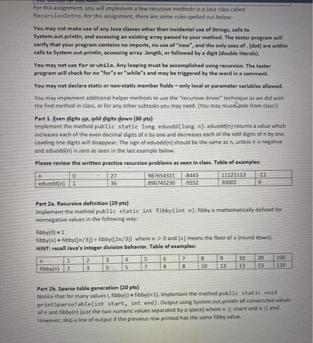 Solved For this assignment, you will implement a few | Chegg.com