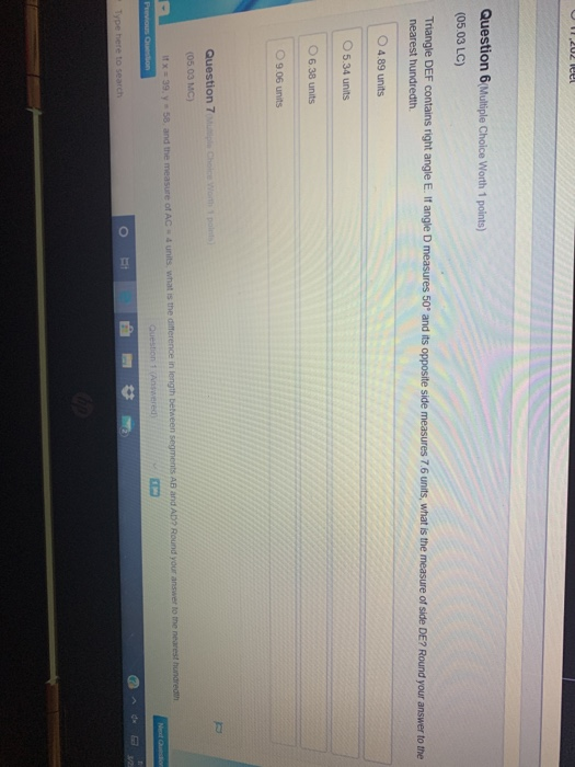Solved Question 6 Multiple Choice Worth 1 points) (05.03 LC) | Chegg.com