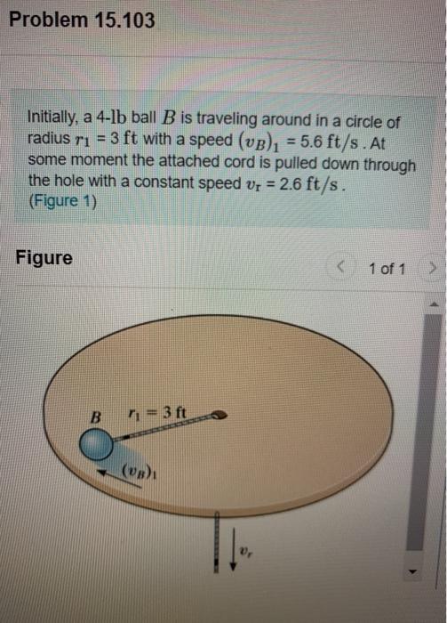 Solved Problem 15.103 Initially, A 4-lb Ball B Is Traveling | Chegg.com