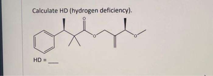 Solved Calculate HD (hydrogen deficiency). | Chegg.com