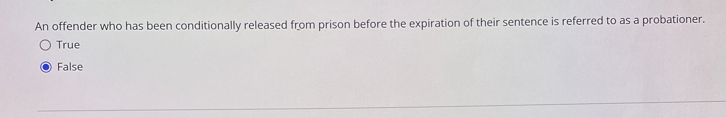Solved An offender who has been conditionally released from Chegg com