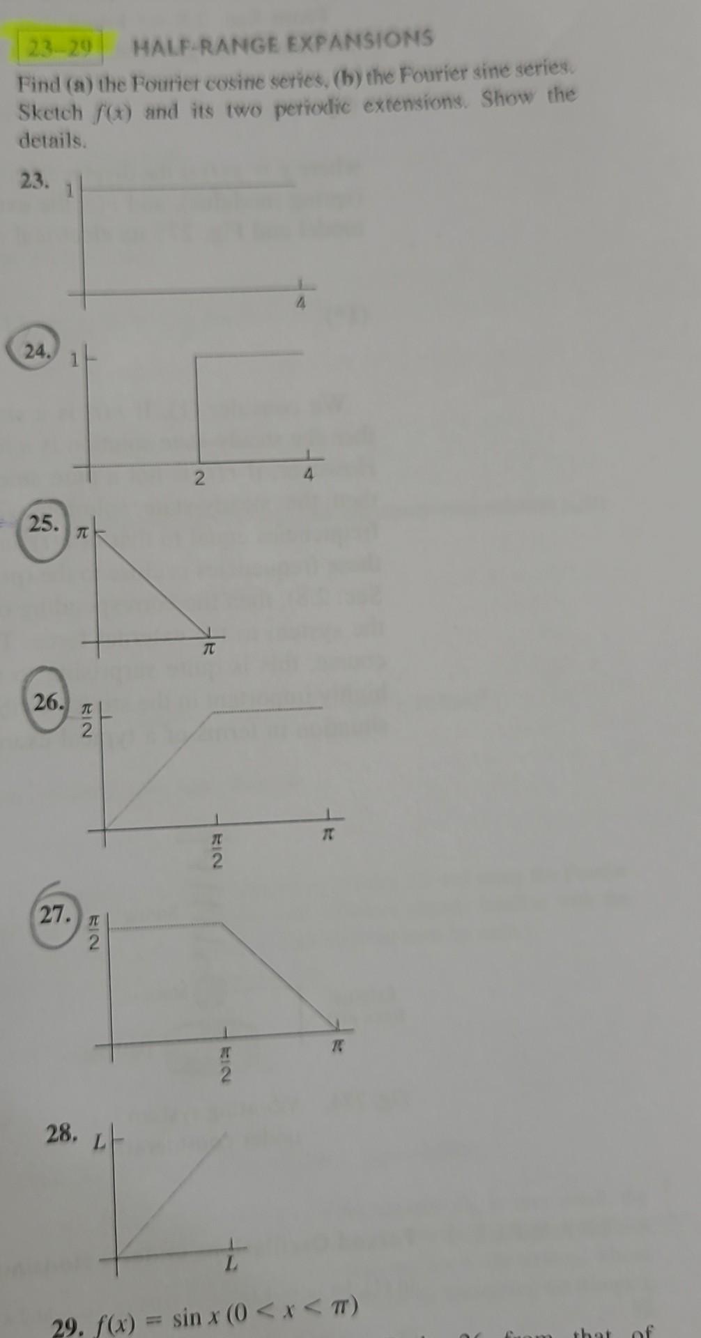 Solved 23-29 HALF-RANGE EXPANSIONS Find (a) the Fouriet | Chegg.com