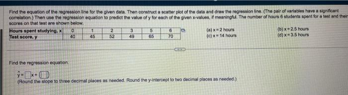 how to find line of regression on statcrunch
