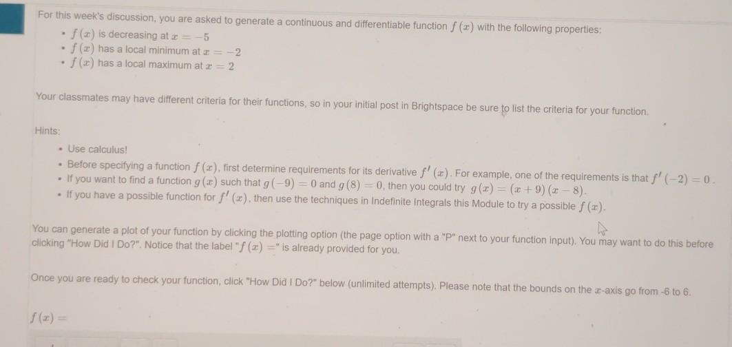 Solved For this week's discussion, you are asked to generate | Chegg.com