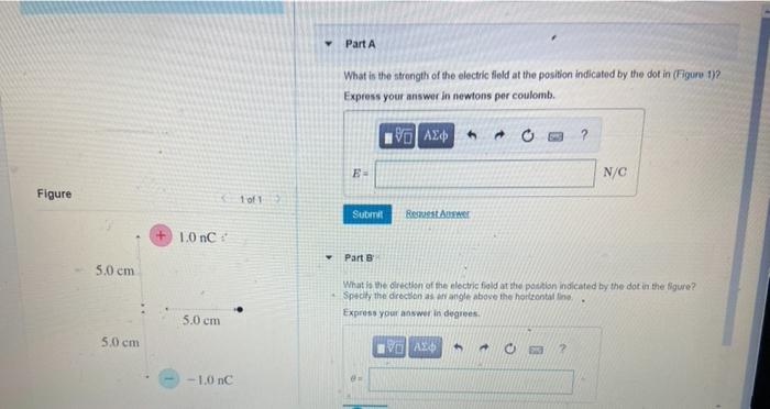 Solved Y Part A What is the strength of the electric field | Chegg.com
