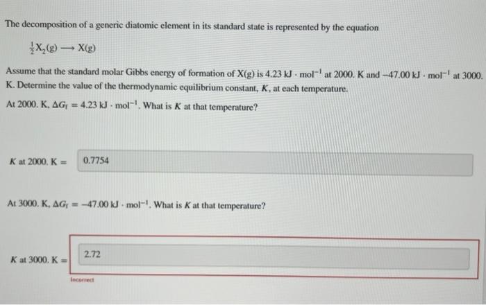 Solved The Decomposition Of A Generic Diatomic Element In