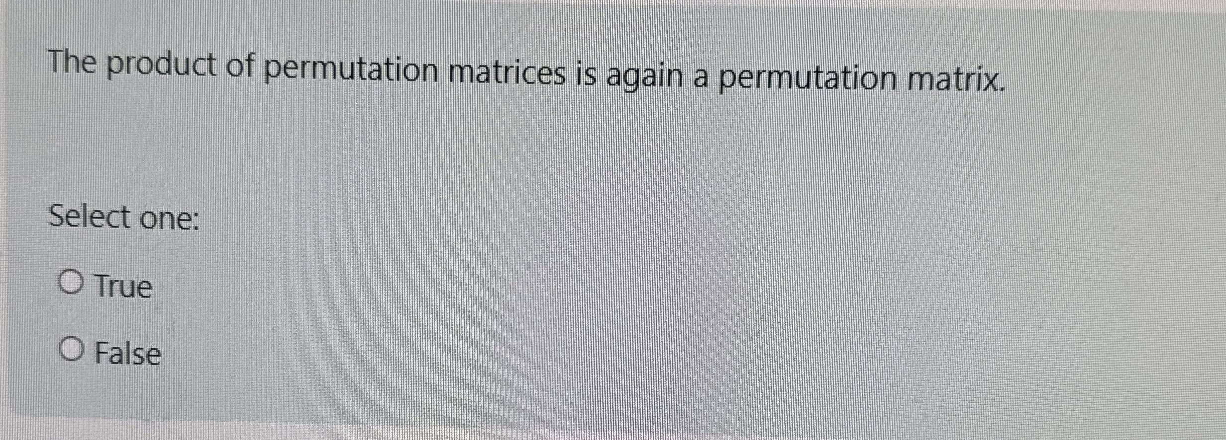 Solved The product of permutation matrices is again a | Chegg.com