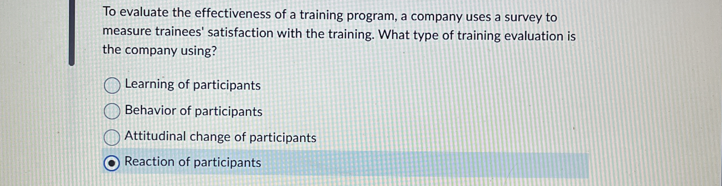 Solved To evaluate the effectiveness of a training program, | Chegg.com