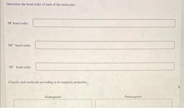 Solved Use molecular orbital theory to complete the ground | Chegg.com