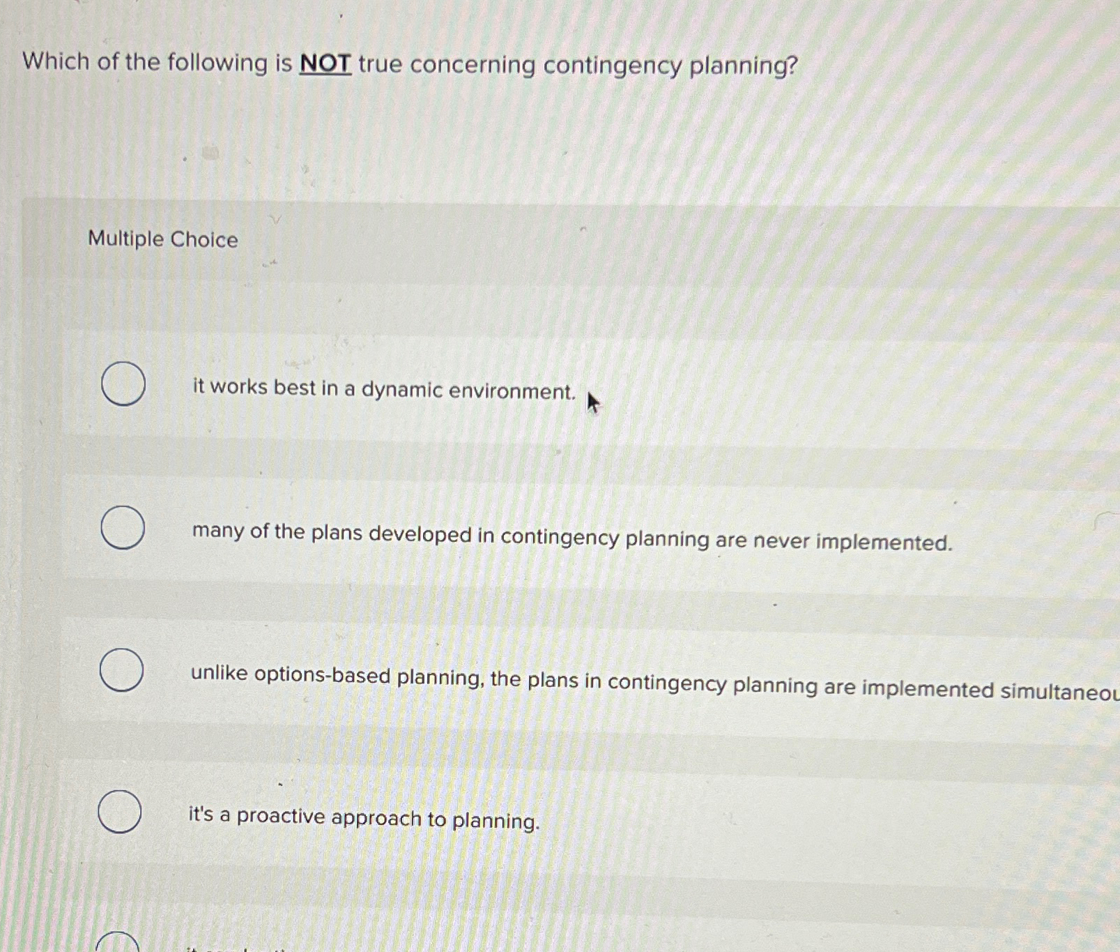 Solved Which of the following is NOT true concerning | Chegg.com