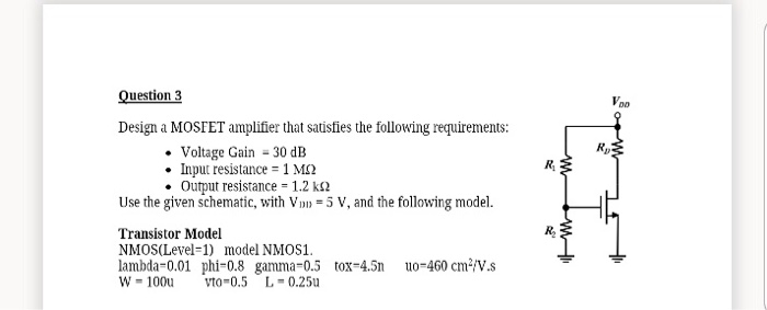 Solved Question 1 Consider The Two-stage Amplifier Shown | Chegg.com