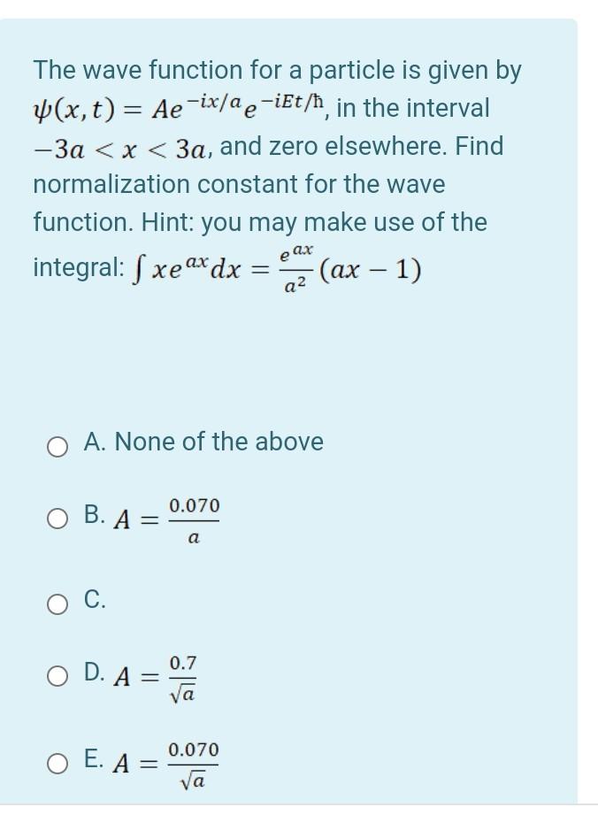 Solved The wave function for a particle is given by ¥(x,t) = | Chegg.com