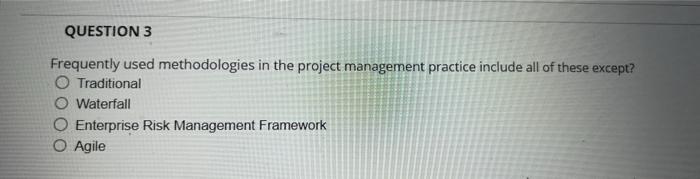 Solved Frequently used methodologies in the project | Chegg.com