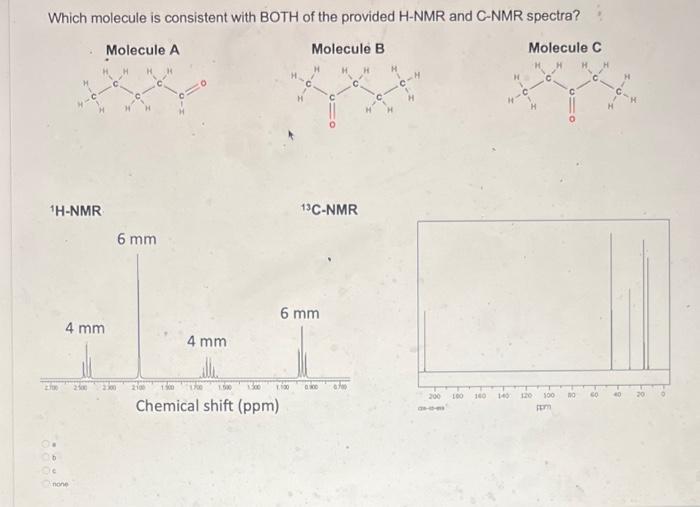 Solved Which molecule is consistent with BOTH of the | Chegg.com