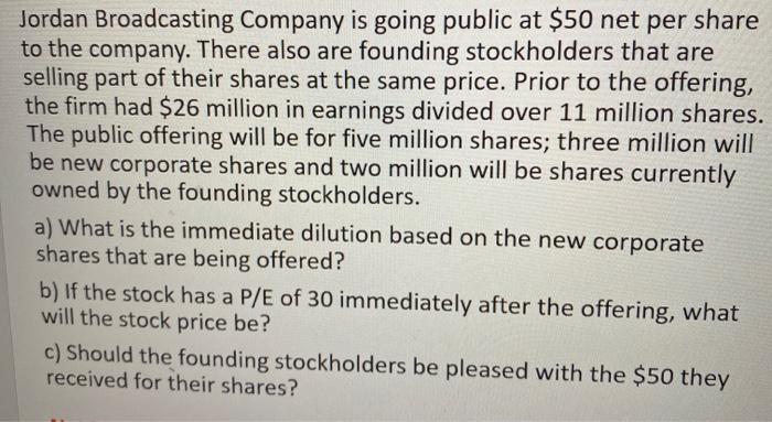 Jordan stock price per share sale
