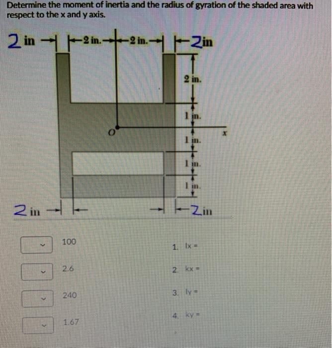 Solved Determine the moment of inertia and the radius of | Chegg.com