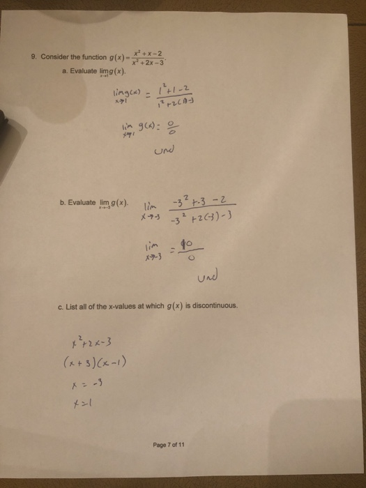 Solved X X 2 9 Consider The Function G X X 2x 3 Chegg Com