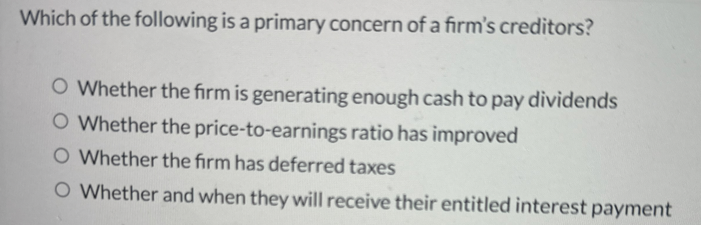 Solved Which of the following is a primary concern of a | Chegg.com