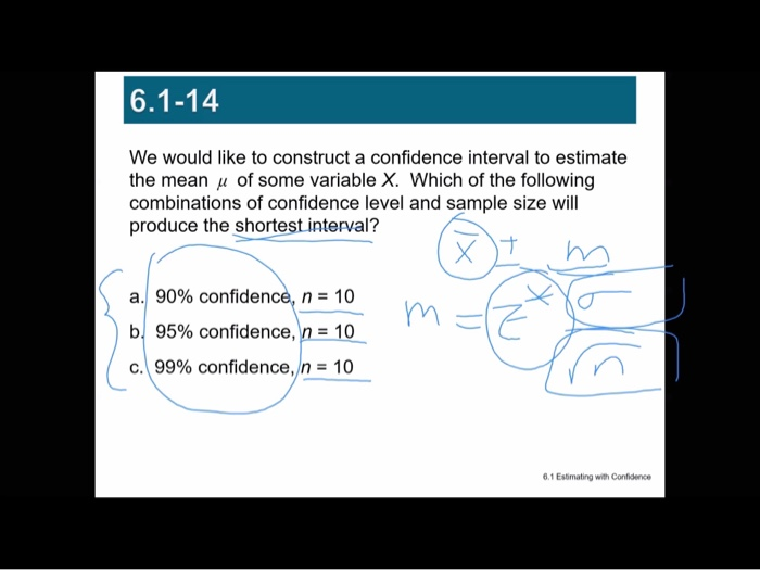 Solved 6.1-14 We Would Like To Construct A Confidence | Chegg.com