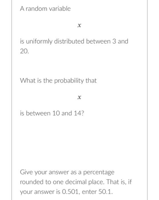Solved A random variable x has an exponential probability | Chegg.com