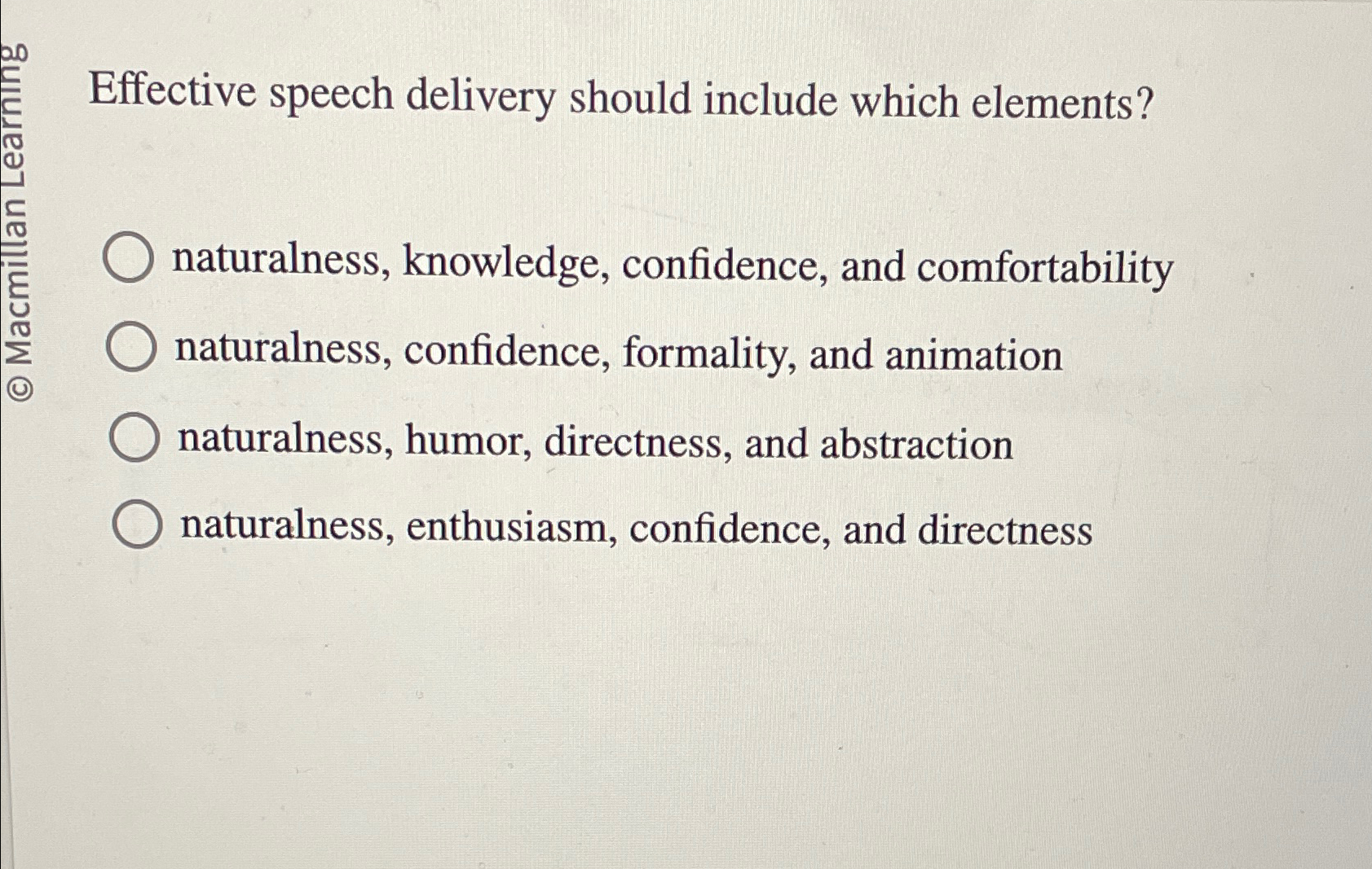 effective speech delivery should include which elements