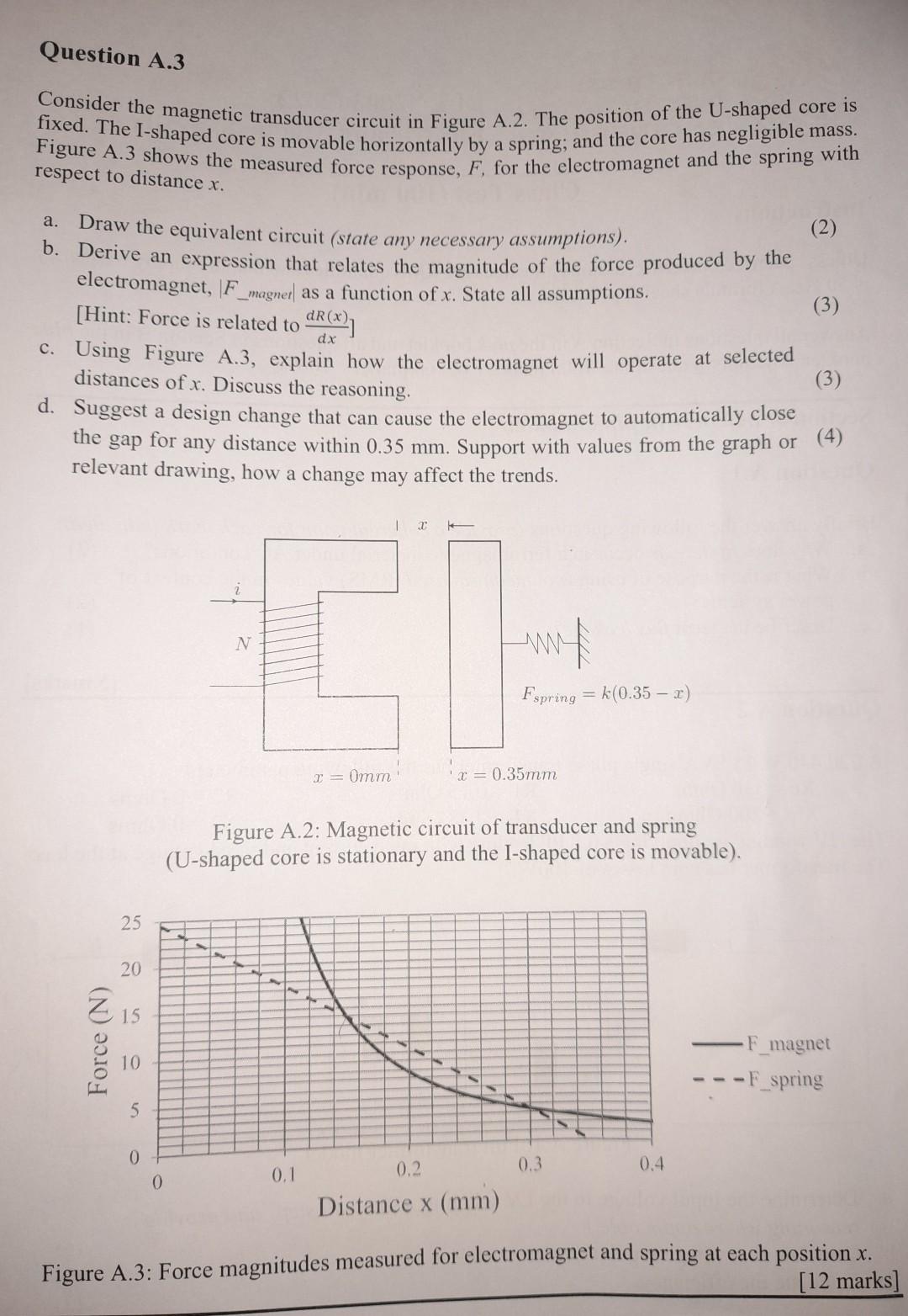 Solved Question A.3 Consider the transducer circuit